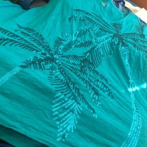 Sequins palm tree Catherine’s t shirt